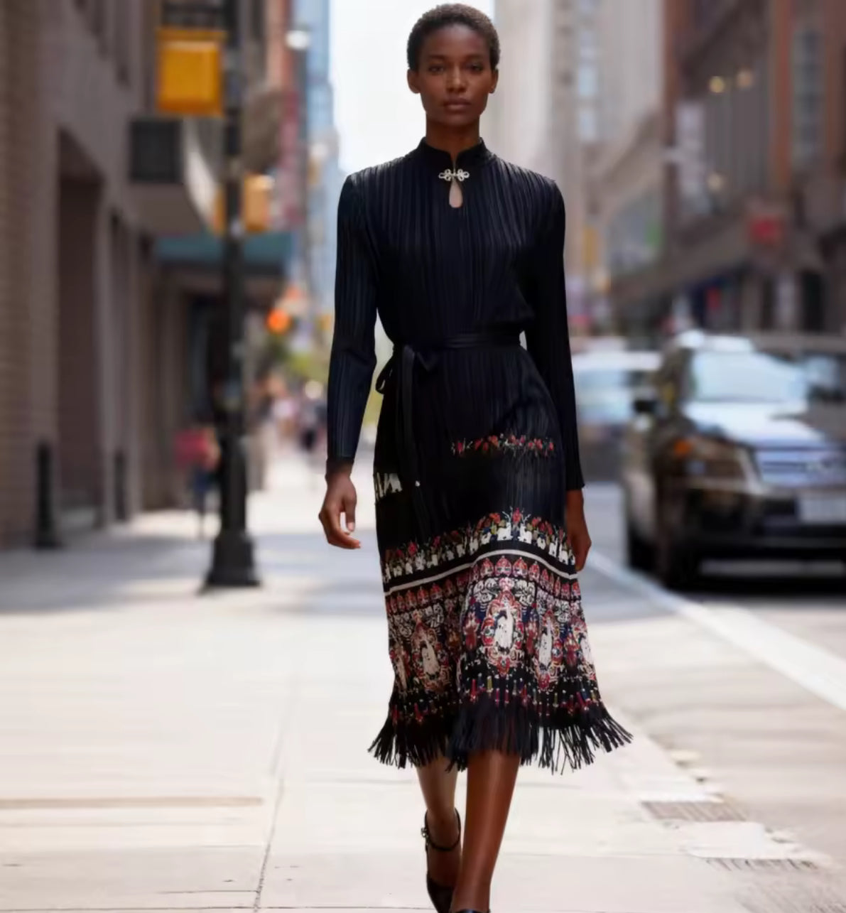 Saleema pleated dress