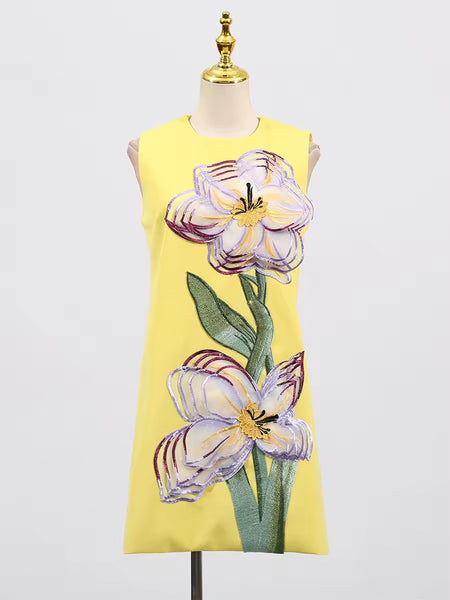 Ninnette 3D flower dress