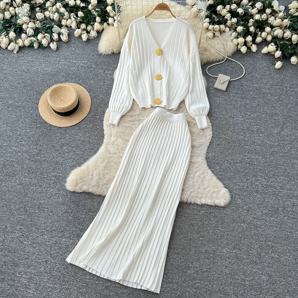 Cristiana knitted skirt set