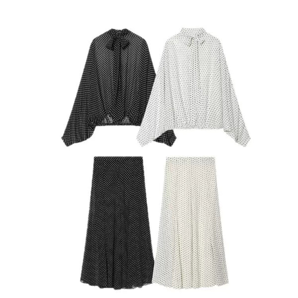Lalita polka dot skirt set
