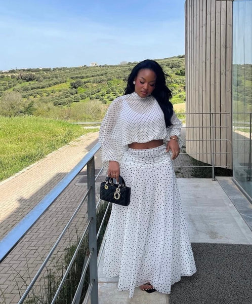 Lalita polka dot skirt set