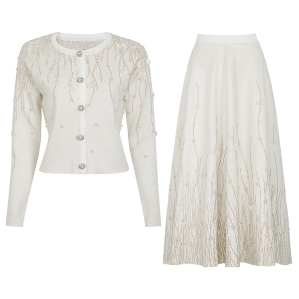 Rinaya knitted skirt set