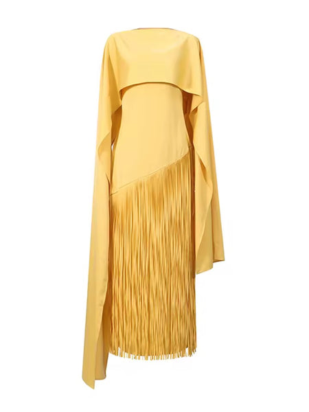 Ciandra shawl fringe dress