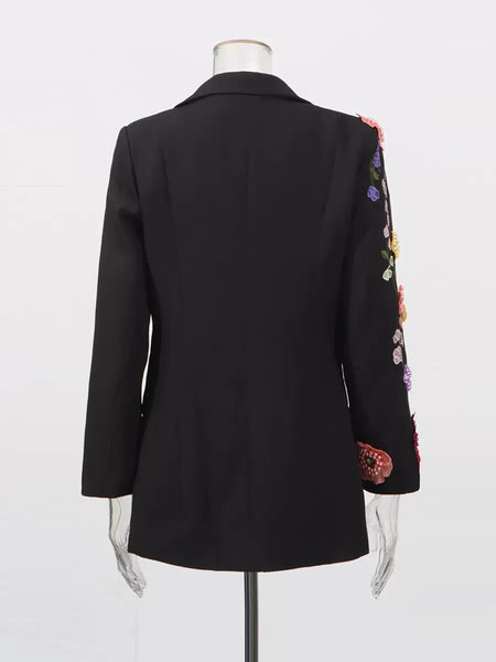 Temilola embroidery beading rhinestone blazer