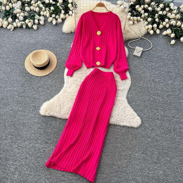 Cristiana knitted skirt set
