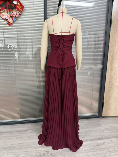 Chiasoka strapless skirt set