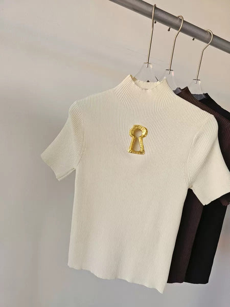 Chinelo keyhole knitted top
