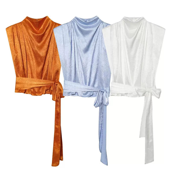 Deevah sleeveless crop top