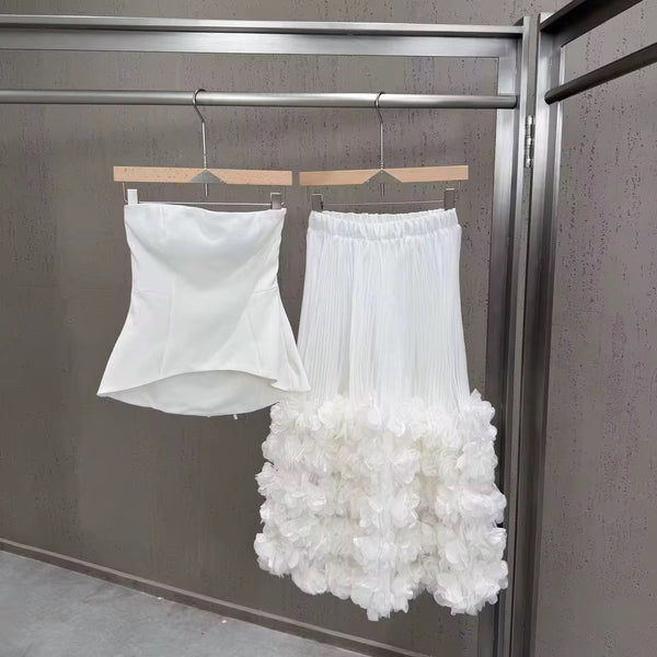 Chiasoka strapless skirt set