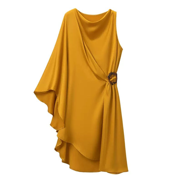 Freda side buckle mini dress