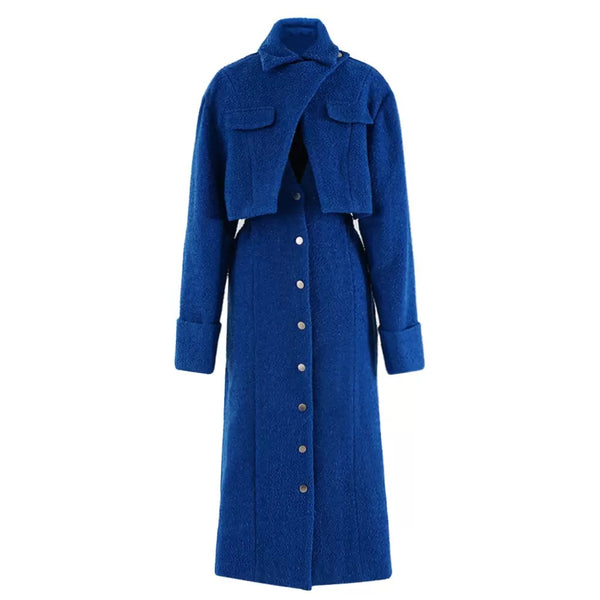 Shavonnah electric blue trench coat