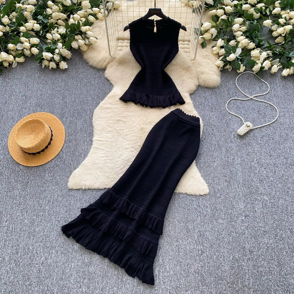 Irena knit skirt set
