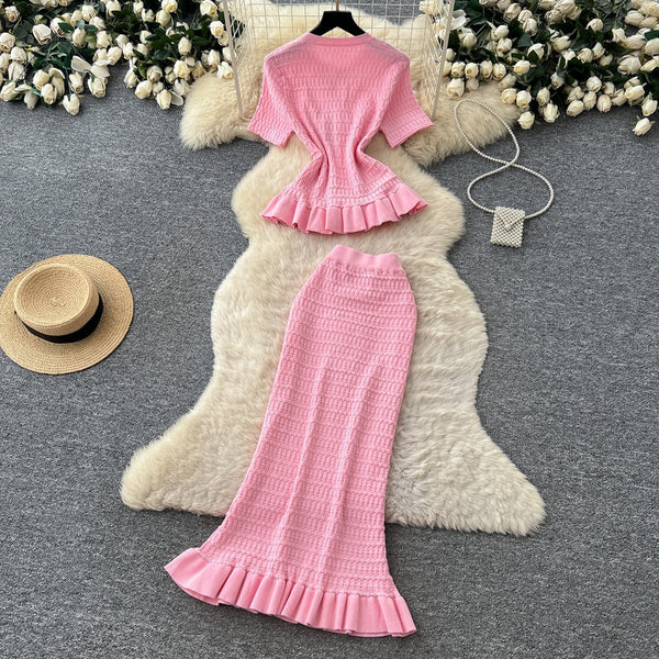 Shaylare summer knit set