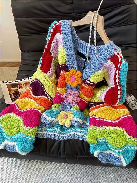 Saoirse rainbow chunky cardigan