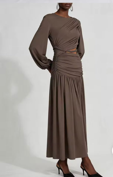 Fey asymmetrical ruched dress