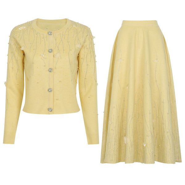 Rinaya knitted skirt set