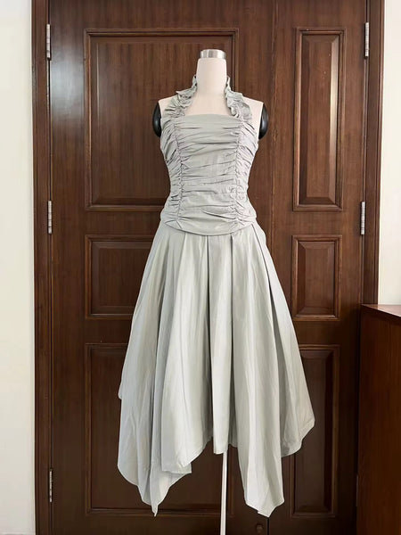 Adrianne halter neck skirt set