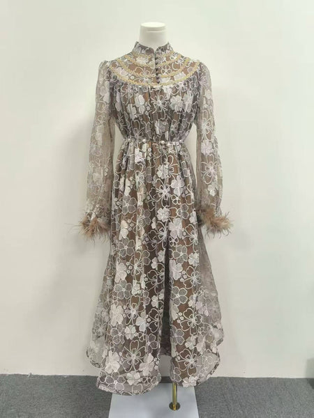 Jessyca embroided lace dress