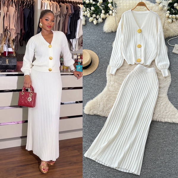 Cristiana knitted skirt set