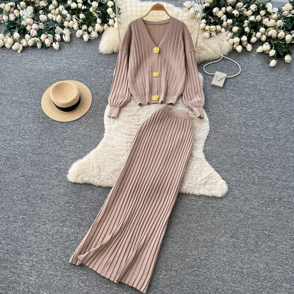 Cristiana knitted skirt set