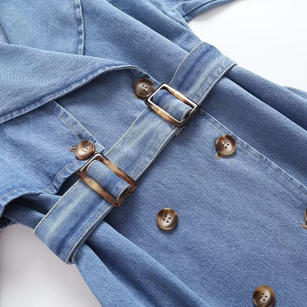 Prisner denim trench coat