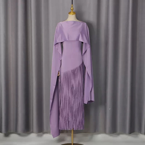 Ciandra shawl fringe dress