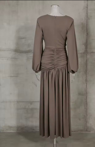 Fey asymmetrical ruched dress