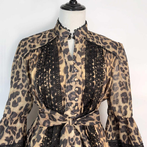 Colletta leopard print midi dress