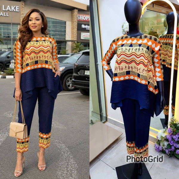 Shirleena pleated trouser set