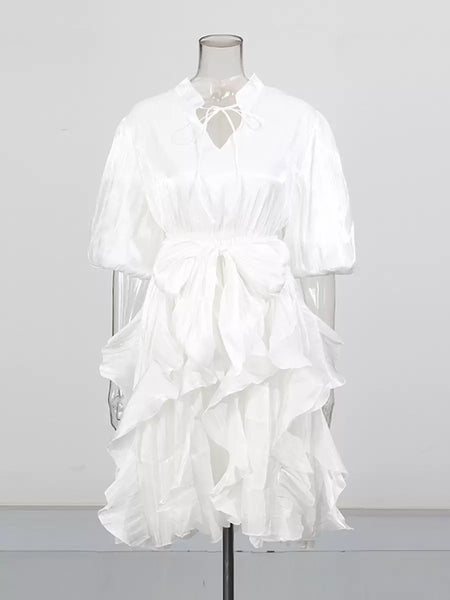 Elliza ruffle mini dress