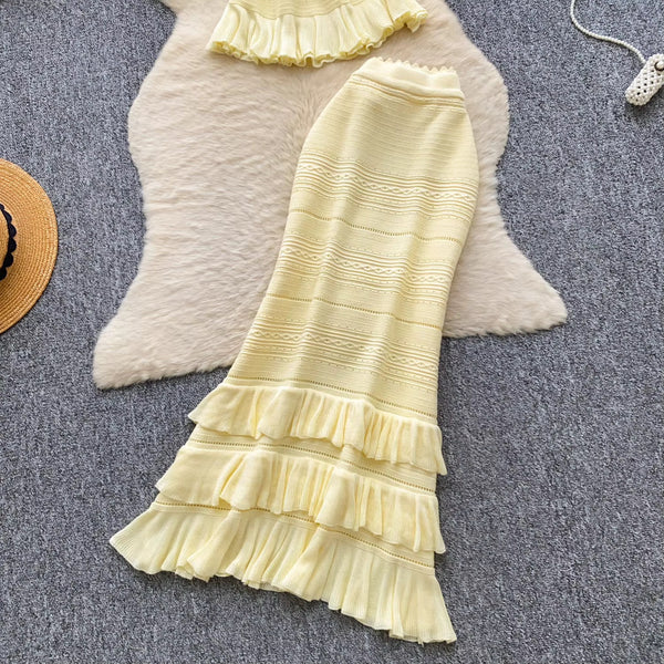 Irena knit skirt set