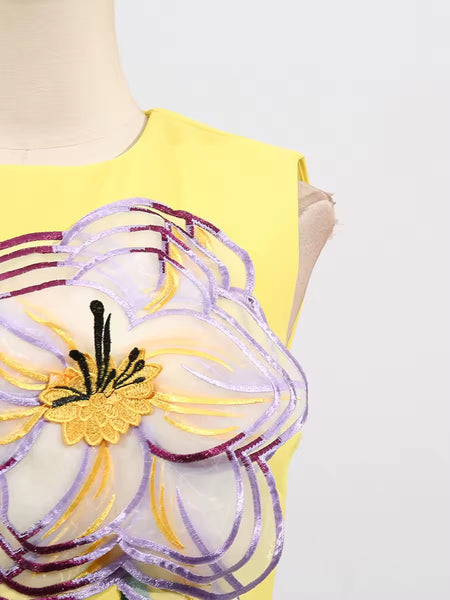 Ninnette 3D flower dress