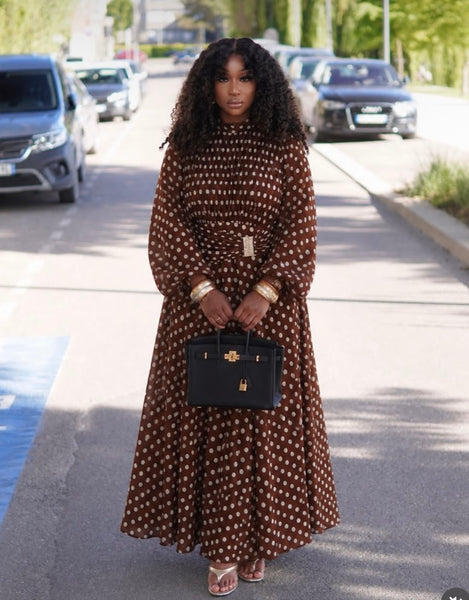 Erinma polka dot dress