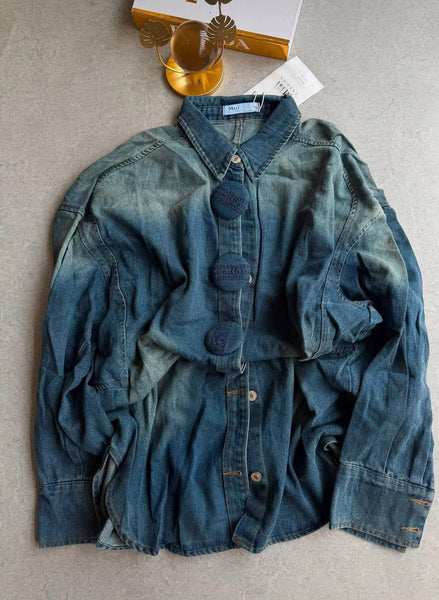 Shivonne oversized denim shirt