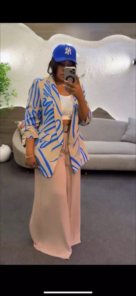 Emeline Geographic blazer set