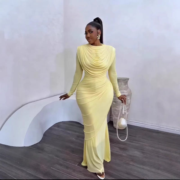 Farai Crowl neck maxi dress