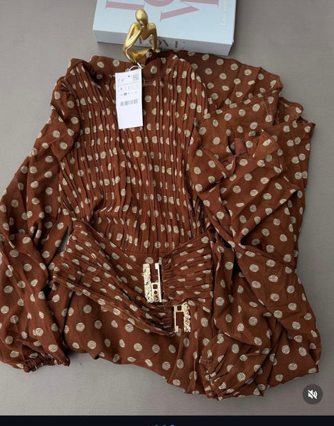 Erinma polka dot dress