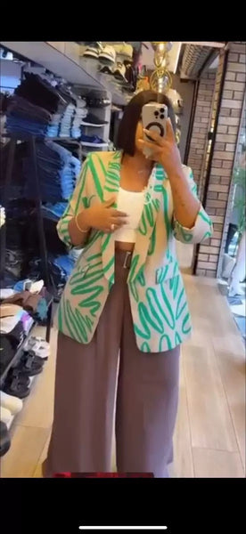 Emeline Geographic blazer set