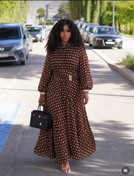 Erinma polka dot dress