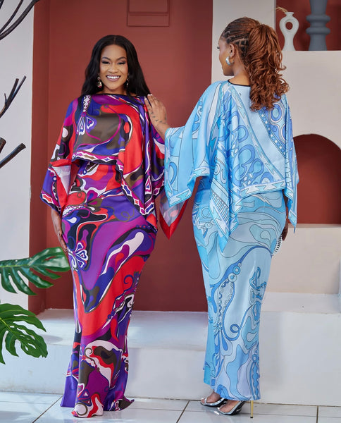 Kaliyah 2 piece cape dress set