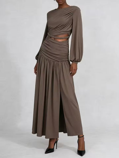 Fey asymmetrical ruched dress