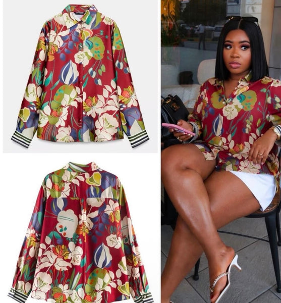 Laur print top