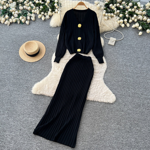 Cristiana knitted skirt set