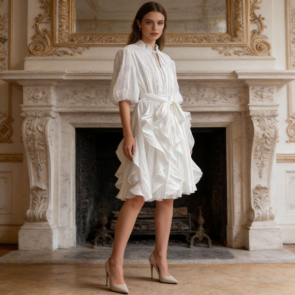 Elliza ruffle mini dress