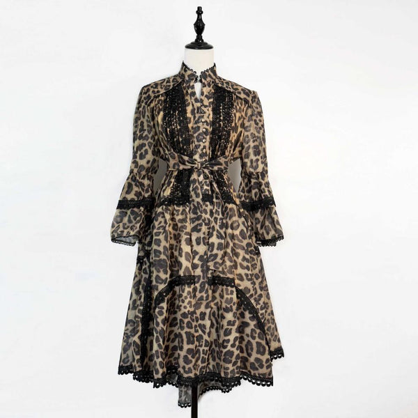 Colletta leopard print midi dress
