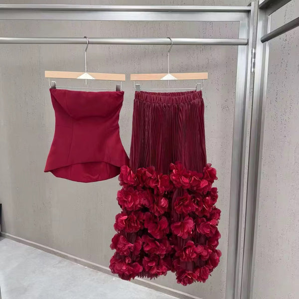 Chiasoka strapless skirt set