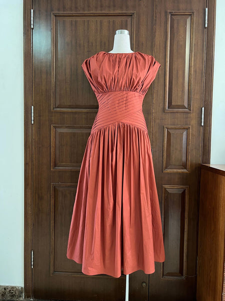 Janai pleated front dress