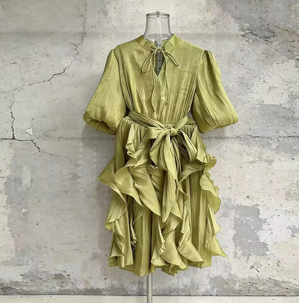 Elliza ruffle mini dress