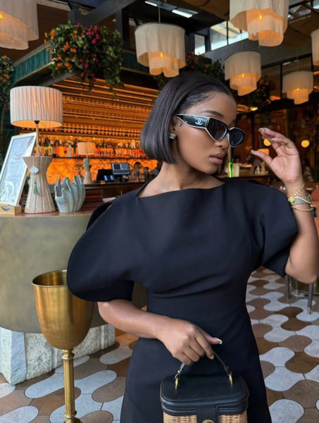 Ichelle puff sleeve asymmetry top