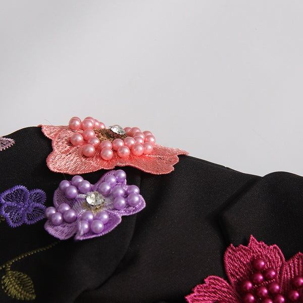 Temilola embroidery beading rhinestone blazer